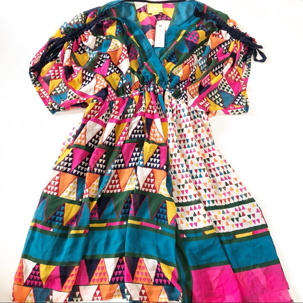 Anthropologie Maeve Geo-Print Colorful Dress